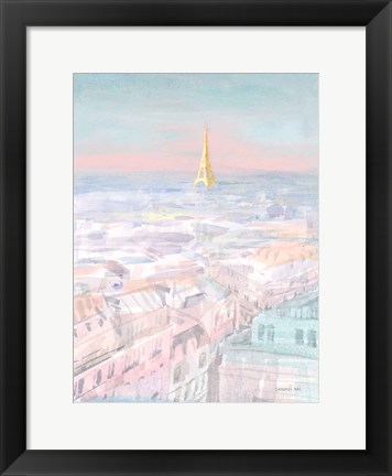 Framed Pastel Paris VI Print