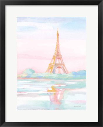 Framed Pastel Paris V Print