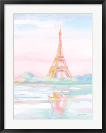 Framed Pastel Paris V Print