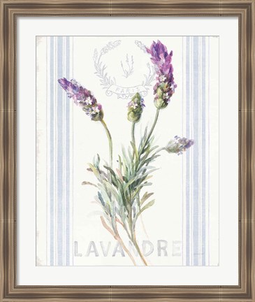 Framed Floursack Lavender II Print