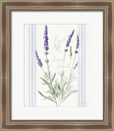 Framed Floursack Lavender I Print