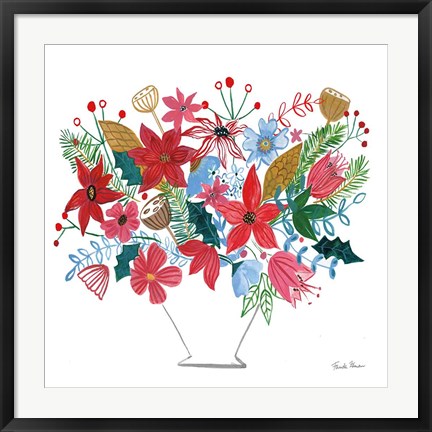 Framed Holiday Bouquet I Print