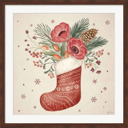 Framed Winter Blooms V Print