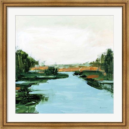 Framed River Flowing Through Print