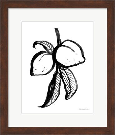 Framed Ink Peaches Print