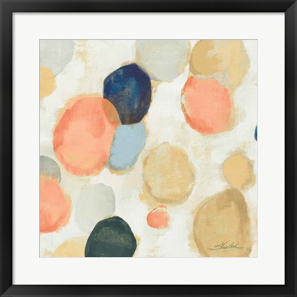 Framed Painted Pebbles II Boho Print