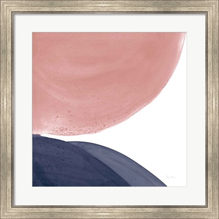 Framed Pools of Navy Pink II Print