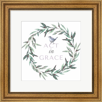 Framed Act in Grace Print