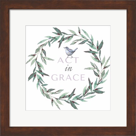 Framed Act in Grace Print