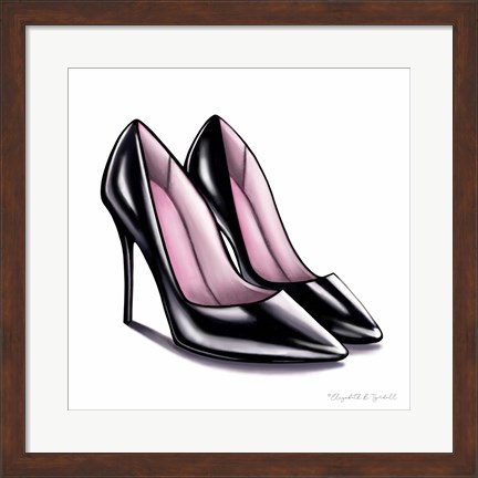 Framed Black High Heels Print