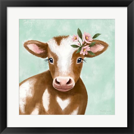 Framed Farmhouse Cow Print