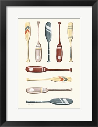 Framed Oar Collection I Print