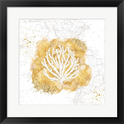 Framed Golden Coral II Print