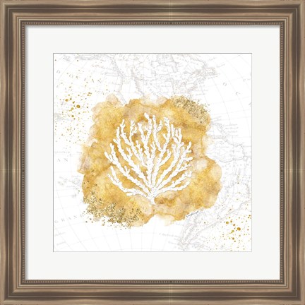 Framed Golden Coral II Print