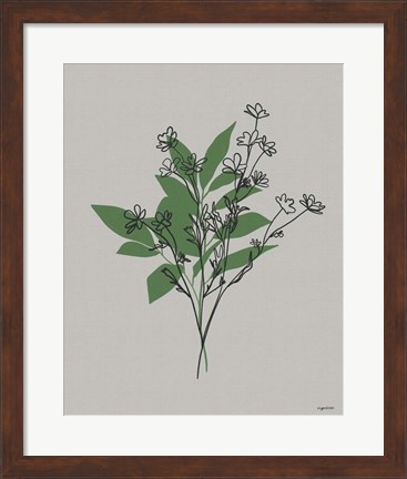 Framed Line Botanical I Print