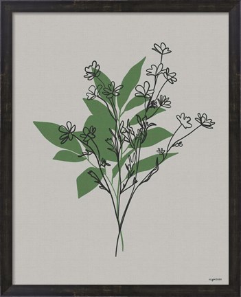 Framed Line Botanical I Print
