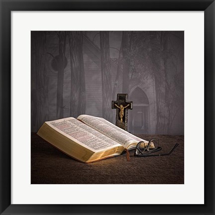 Framed Bible Still Life Print