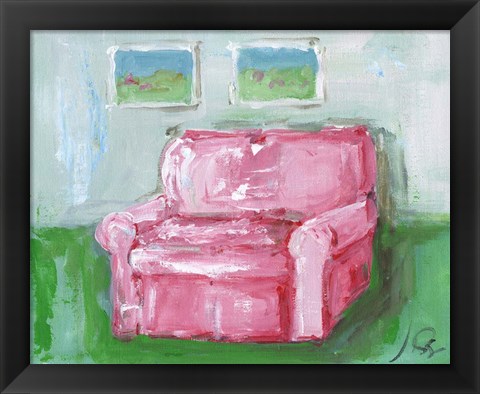 Framed Pink Chair Print