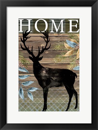 Framed Home Elk Print