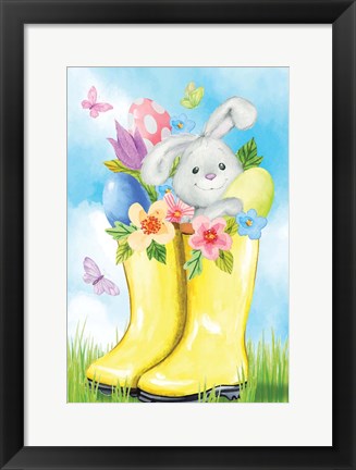 Framed Bunny Boots Print