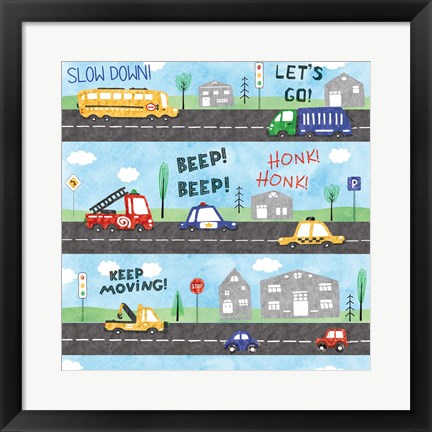 Framed Street Scene Print