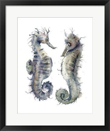 Framed Seahorse Pair Print