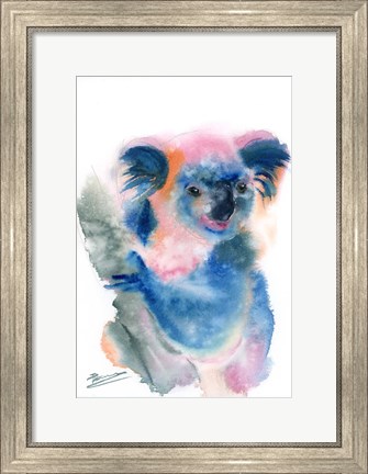 Framed Blue Koala Print