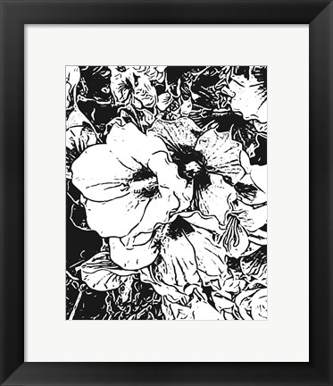 Framed BW Floral No. 6 Print