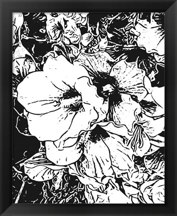 Framed BW Floral No. 6 Print