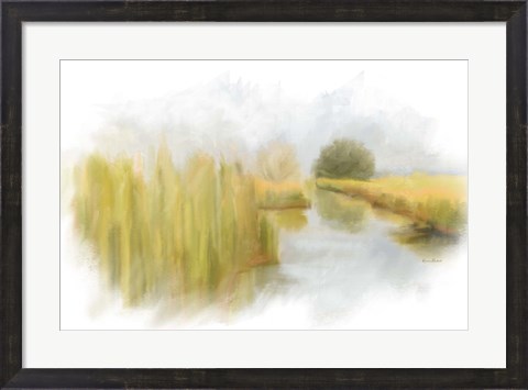 Framed Marshy Wetlands V Print