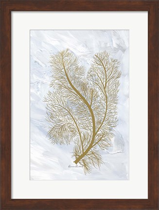 Framed Feathery Sea Fern I Print