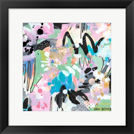 Framed Abstract Polka Dot Print