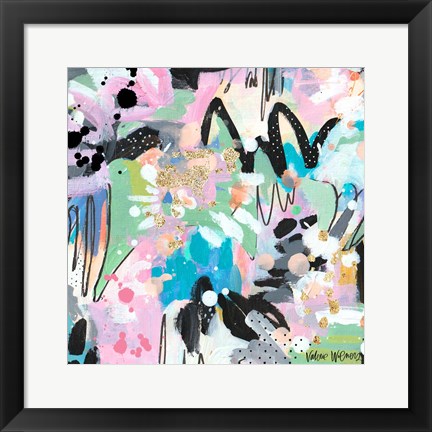 Framed Abstract Polka Dot Print