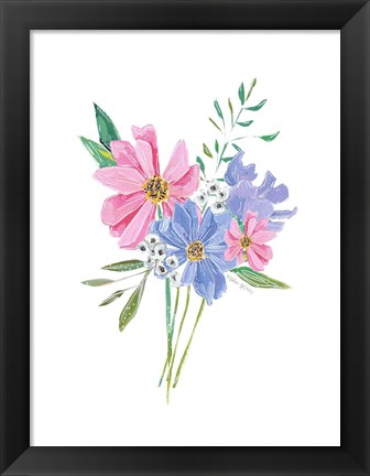 Framed Pastel Floral Print