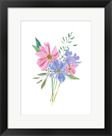 Framed Pastel Floral Print