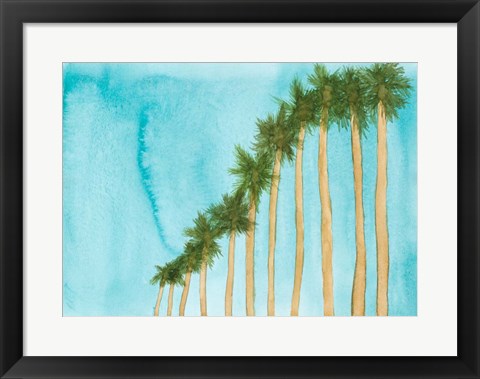 Framed Blue Skies And Palm Trees Print