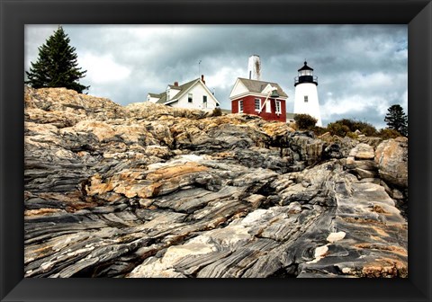 Framed Harbor Lighthouse II Print