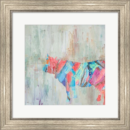 Framed Muted Rhizome Cow Print