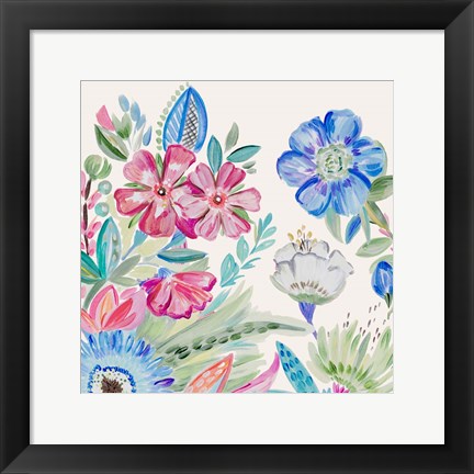 Framed Spring Flower Garden III Print