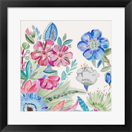 Framed Spring Flower Garden III Print