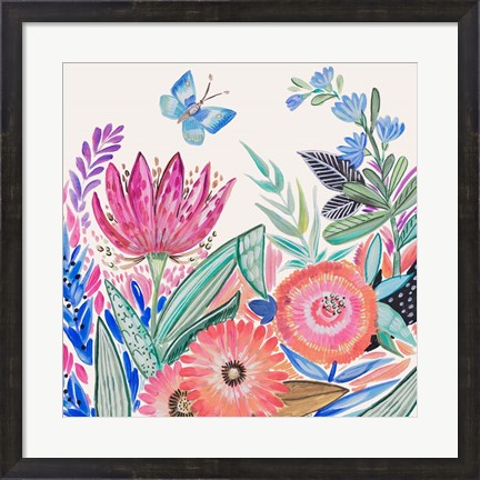 Framed Spring Flower Garden IV Print
