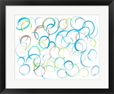 Framed Colorfully Cool Circles Print