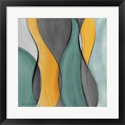 Framed Coalescence in Gray I Print