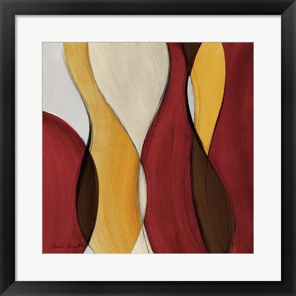 Framed Crimson Coalescence I Print