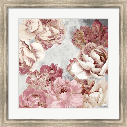 Framed Florals in Pink and Cream Print