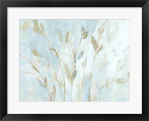 Framed Soft Misty Leaves Print