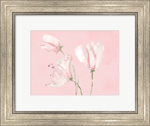 Framed Pink Floral Dreams I Print