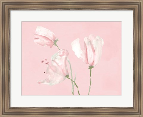 Framed Pink Floral Dreams I Print