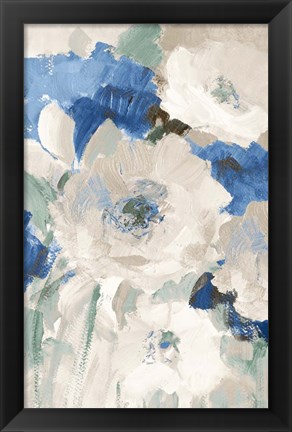 Framed Blue Flower Power II Print