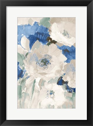 Framed Blue Flower Power II Print